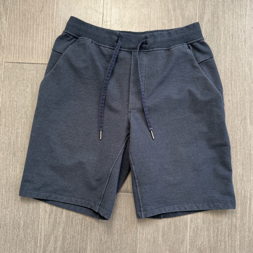 Lululemon City Sweat Short *9.5" - Heathered True Navy Size M Gym Lounge Casual - Picture 10 of 14